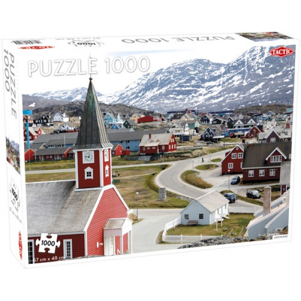 Grenlandia, Wioska z widokiem na góry (1000el.) - Sklep Art Puzzle