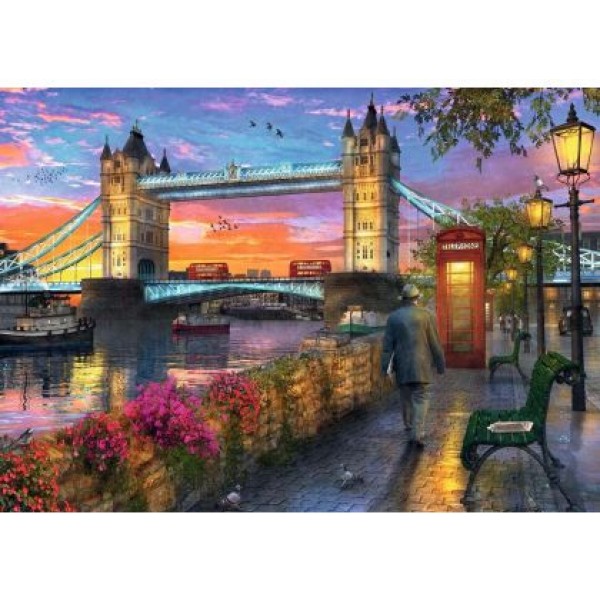 Londyn, Tower Bridge o zachodzie słońca (1000el.) - Sklep Art Puzzle