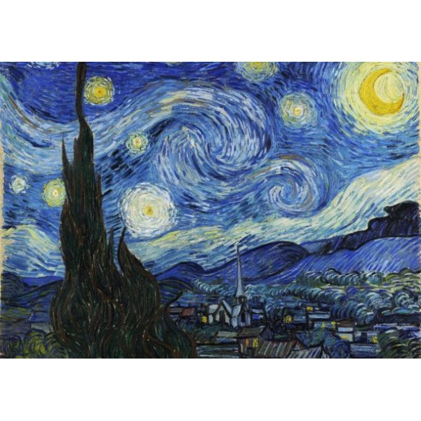 Gwiaździsta noc nad Ronem, Vincent van Gogh,1888 (2000el.) - Sklep Art Puzzle