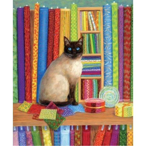 Kot pośród pościeli, Linda Elliott (1000el.) - Sklep Art Puzzle