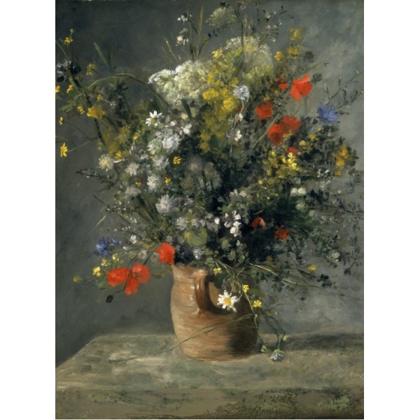 Bukiet kwiatów w wazonie, Renoir August, 1866 (2000el.) - Sklep Art Puzzle