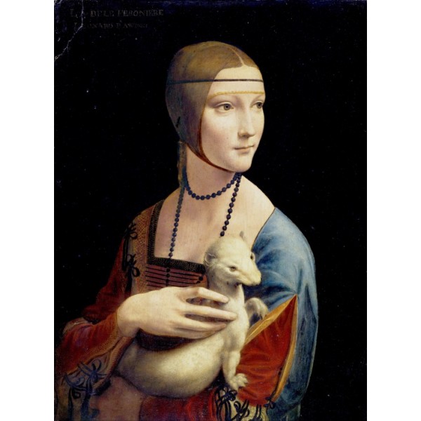 Dama z łąsiczką, Da Vinci, 1490 (2000el.) - Sklep Art Puzzle