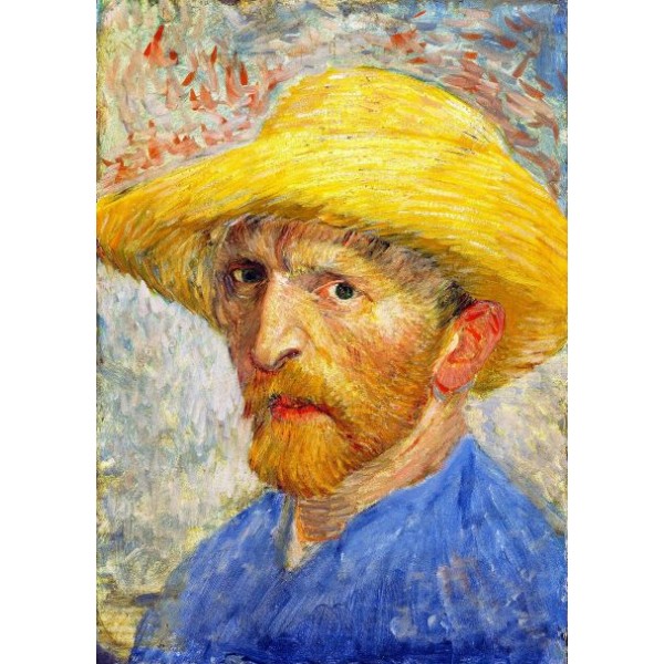 Autoportret w słomkowym kapeluszu, Vincent van Gogh (1000el.) - Sklep Art Puzzle