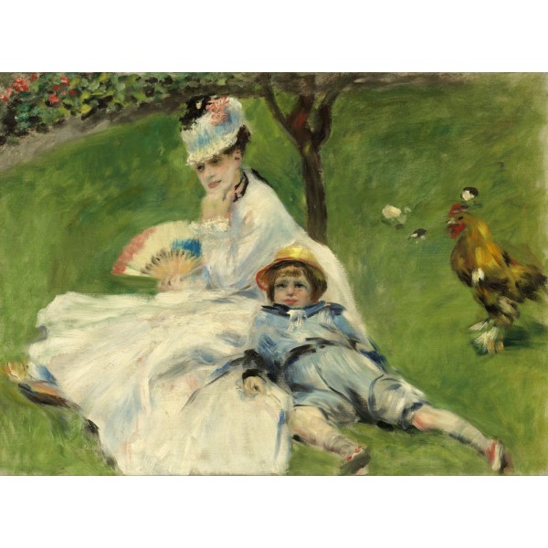 Żona Moneta z synem, 1874 , Auguste Renoir (2000el.) - Sklep Art Puzzle