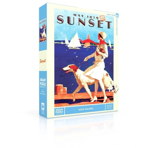 Sunset, Spacer z psem XXL (500el.) - Sklep Art Puzzle